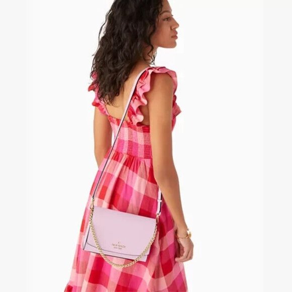 Kate Spade Carson Convertible Chain Crossbody Bag Quartz Pink - Picture 3 of 6